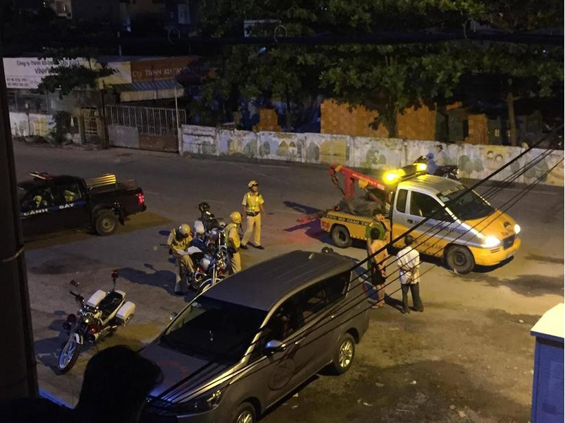 Hiện trường vụ nhảy lầu. Ảnh: VietNamNet