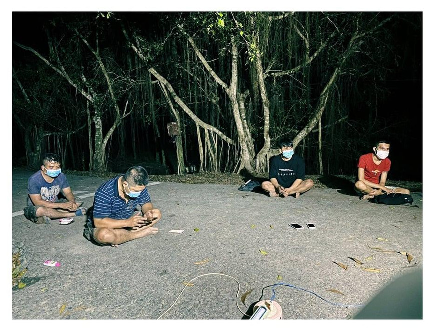 Các đối tượng vượt biên bị bắt giữ