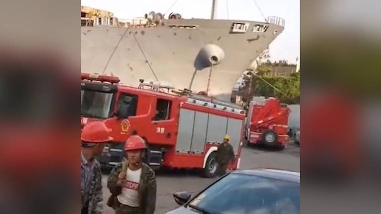 Hiện trường vụ tai nạn. (Ảnh: AP)