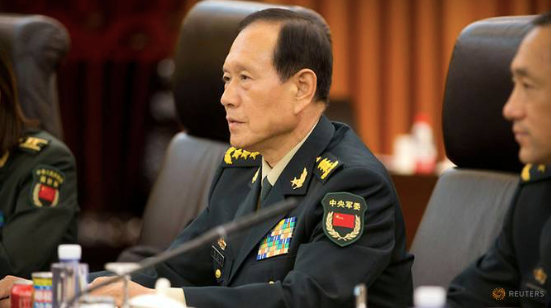 Bộ trưởng Quốc phòng Trung Quốc Nguỵ Phượng Hoà trong cuộc gặp Bộ trưởng Quốc phòng Mỹ James Mattis tại Bắc Kinh vào tháng 6/2018. (Ảnh: Reuters)