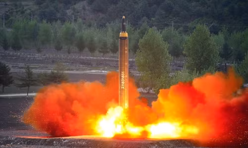 Triều Tiên phóng thử một tên lửa hồi tháng 7. Ảnh: KCNA.