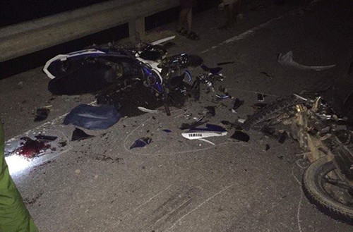 Hiện trường vụ tai nạn. Ảnh: Quảng Hà.