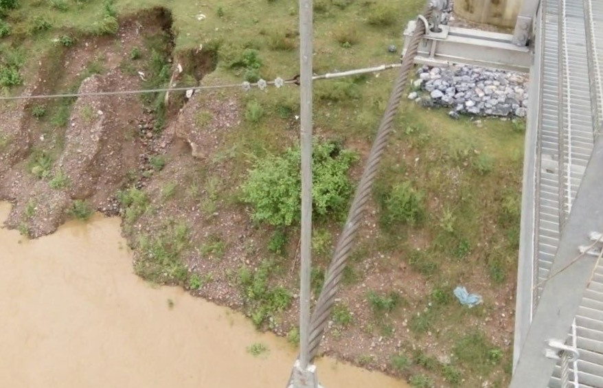 Khu vực hai cháu bé đuối nước.