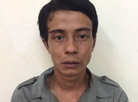 Đối tượng Giáp tại cơ quan điều tra. Ảnh công an cung cấp.