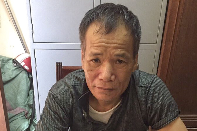 Đối tượng Sử tại cơ quan công an.