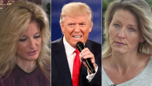 Summer Zervos (từ trái sang), Donald Trump và Kristin Anderson. Ảnh: SkyNews.