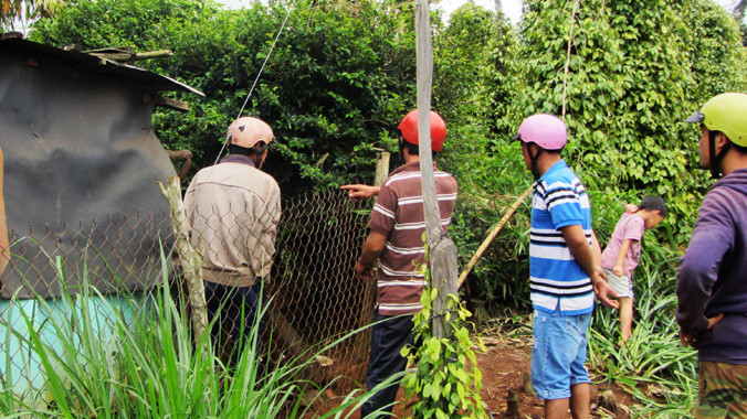 Hiện trường vụ việc.