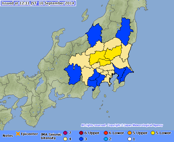 Động đất rung chuyển Tokyo
