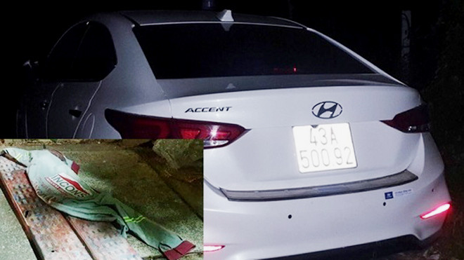 Thi thể của nam công nhân xấu số được bỏ trên tấm sắt, nhét vào cốp ô tô chở ra Huế với nhiều dấu hiệu bất thường