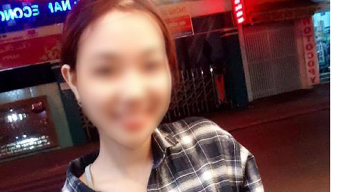 Hình ảnh nữ sinh T.H trước khi bị tạt axit.