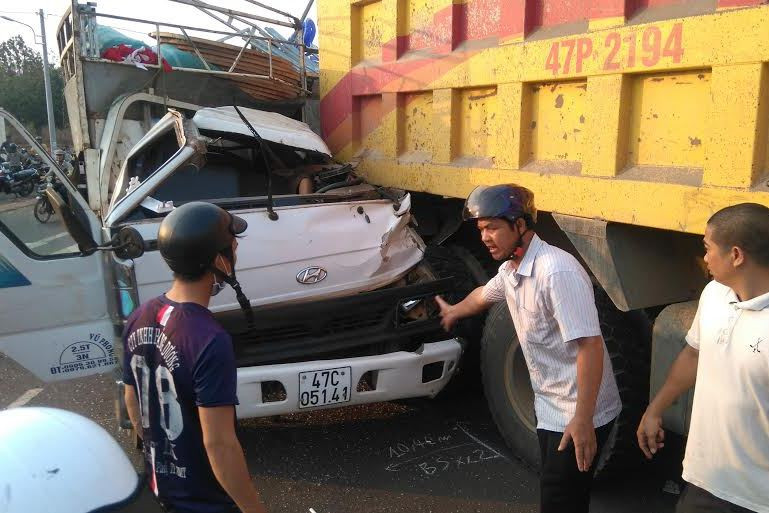 Hiện trường vụ tai nạn.