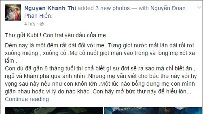 Khánh Thi viết tâm thư khiến các fan hiểu vì sao cô hay khóc.