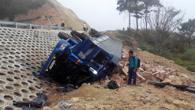 Hiện trường vụ tai nạn.