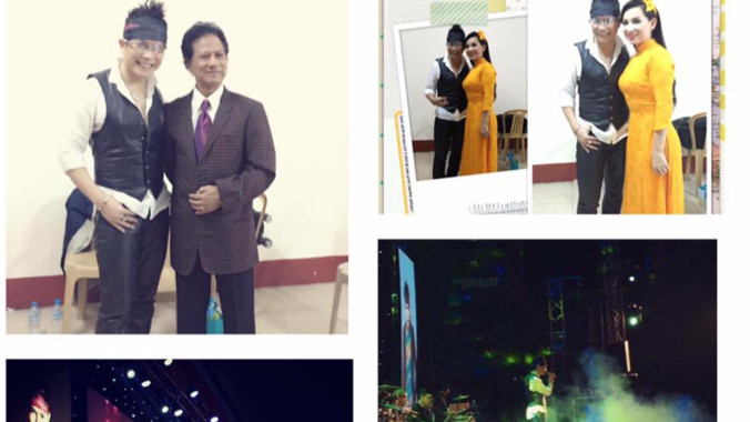 Hình ảnh Jimmii Nguyễn tại liveshow của danh ca Chế Linh.