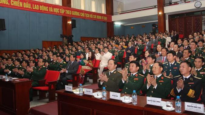 Quang cảnh lễ khai giảng.