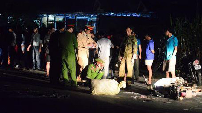 Hiện trường vụ tai nạn.