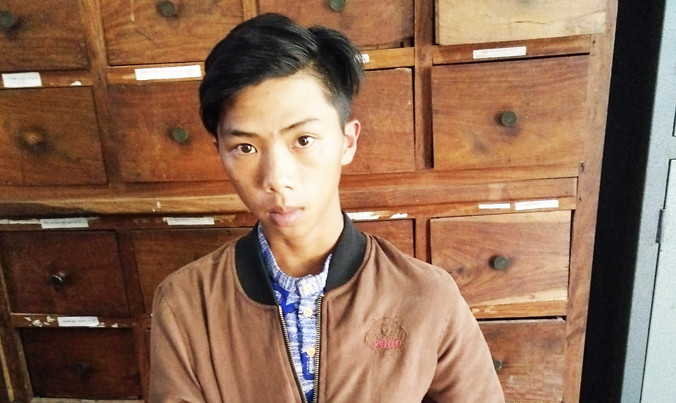 Lê Minh Nhân tại cơ quan điều tra.