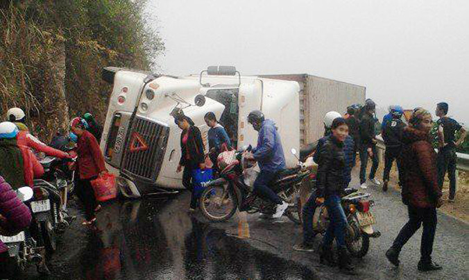 Hiện trường vụ tai nạn. Ảnh: Duy Chiến.