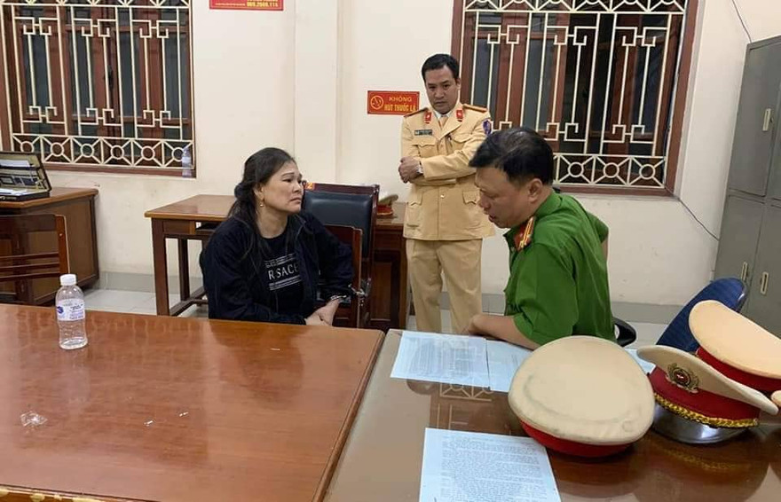 Đối tượng Lò Thị Thanh Tâm tại cơ quan công an