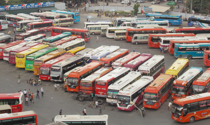 Từ 1/2 Hà Nội sẽ xử lý hơn 690 “nốt” xe khách trái tuyến tại 3 bến xe. Ảnh: A.Trọng.