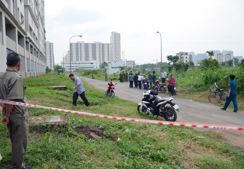 Hiện trường được phong tỏa để phục vụ điều tra. Ảnh: Sơn Hòa.