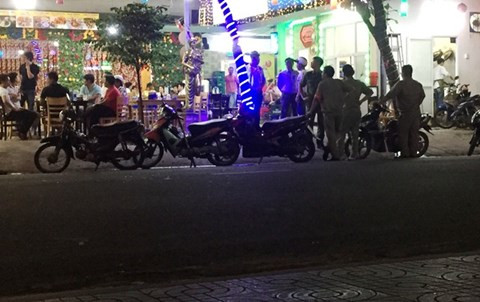 Quán nhậu tại giao lộ Vành Đai Trong - đường số 1 nơi xảy ra vụ việc