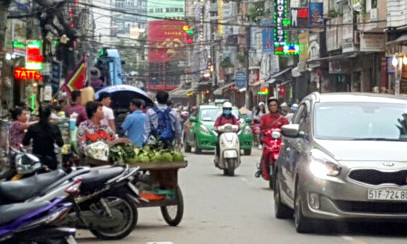 Đường Bùi Viện nơi xảy ra vụ án mạng