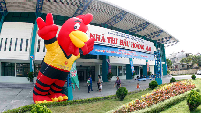  Nhà thi đấu Hoàng Mai - một công trình được đầu tư từ SEA Games 23 vẫn có thể phục vụ cho Asiad. Ảnh: N.P