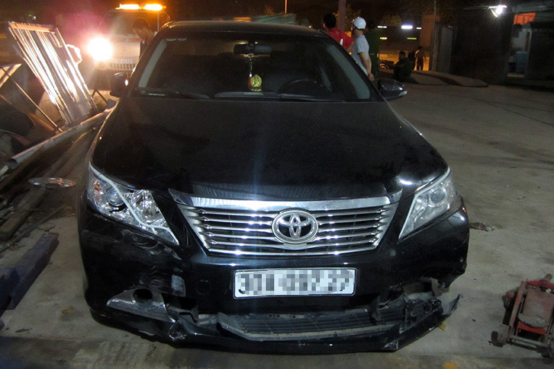 Chiếc xe ô tô gây tai nạn.