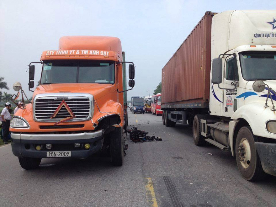 Hiện trường vụ tai nạn.