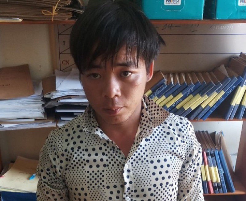 Đối tượng Vũ Chí Toàn tại cơ quan công an. Ảnh: Pháp luật TP Hồ Chí Minh