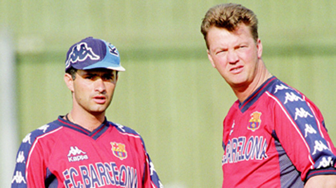 Van Gaal - Mourinho ngày xưa.