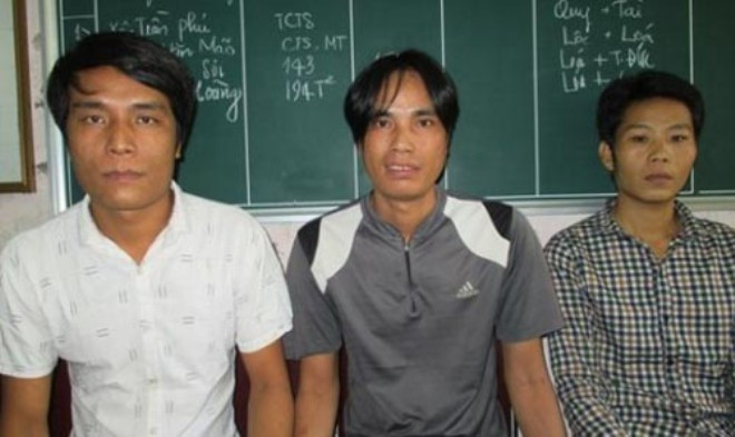 Các đối tượng bị bắt.