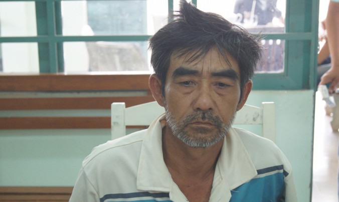 Đối tượng Ngọc tại cơ quan công an.