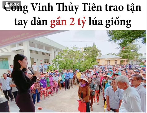 Quyên góp được 15 tỷ, Thuỷ Tiên trích 2 tỷ mua lúa giống cho bà con nông dân
