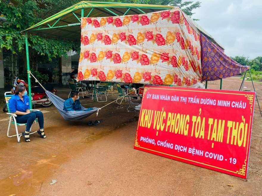 Một khu vực phong tỏa tạm thời trên địa bàn tỉnh Tây Ninh.