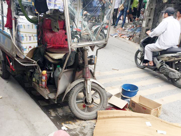 Hiện trường vụ tai nạn.