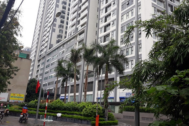 Tòa chung cư nơi xảy ra vụ việc.