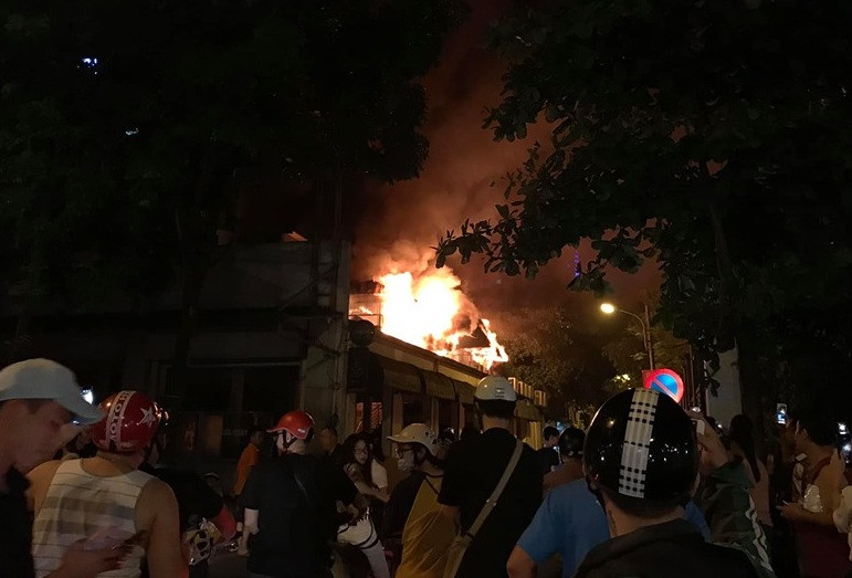 Hiện trường vụ cháy. Ảnh:KSĐP