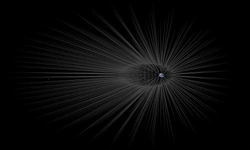 Trái Đất được bao bọc bởi vật chất tối. Ảnh: NASA/JPL-Caltech.