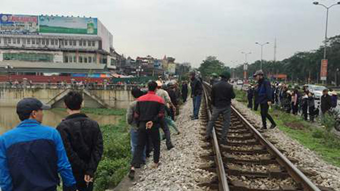 Hiện trường vụ tai nạn.