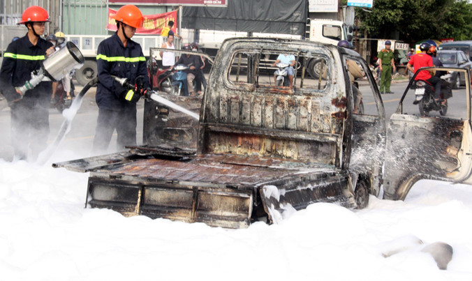 Hiện trường vụ cháy.