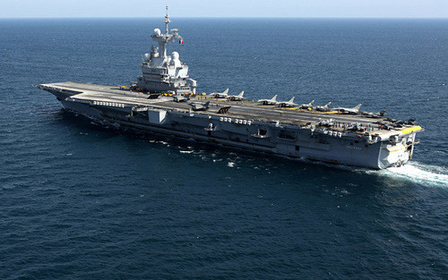 Tàu sân bay Charles de Gaulle. Ảnh: AFP.