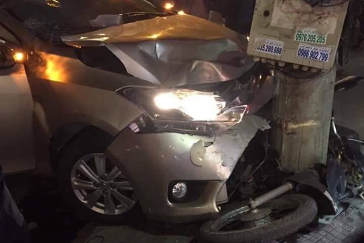 Hiện trường vụ tai nạn.