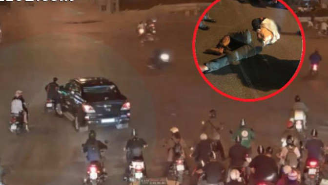 Hiện trường vụ va chạm và nạn nhân sau 700m bị kéo lê