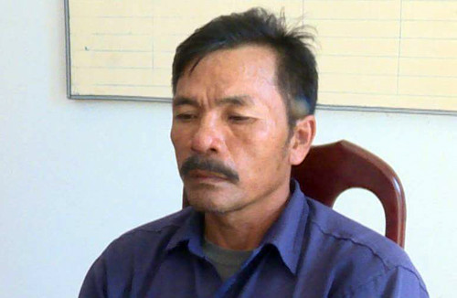 Ông Cao Văn Thành tại cơ quan công an