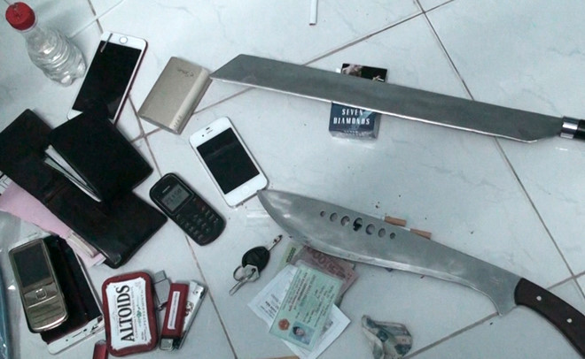 Tang vật tại phòng trọ của Đỉnh