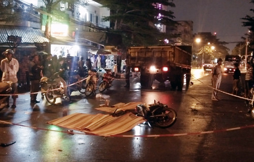 Hiện trường tai nạn. Ảnh: Tin Tin.