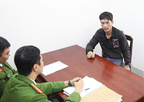 Nghi phạm Hợi khai nhận tại cơ quan công an