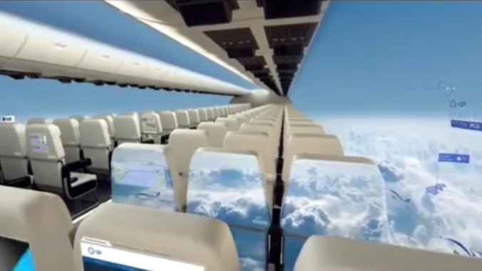 Sắp sản xuất máy bay 'trong suốt' không cửa sổ